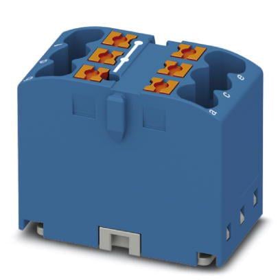Розподільний блок Phoenix Contact PTFIX 6X2,5 BU 450В 24A Push-in Синій (3273266)