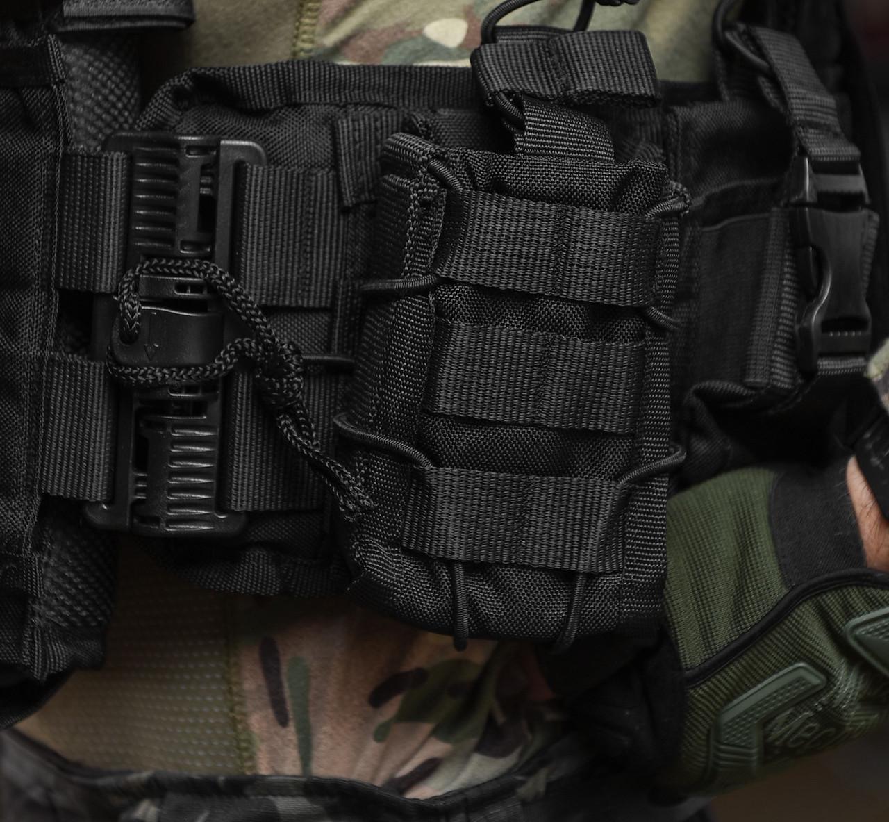 Плитоноска Asdag со быстрым сбросом с подсумками Черный (2472511824) - фото 7 Плитоноска Asdag со быстрым сбросом с подсумками Черный (2472511824) - фото 7