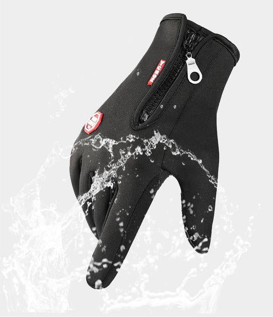 Перчатки на зиму мужские водоотталкивающие сенсорным XL Черный (295) - фото 4