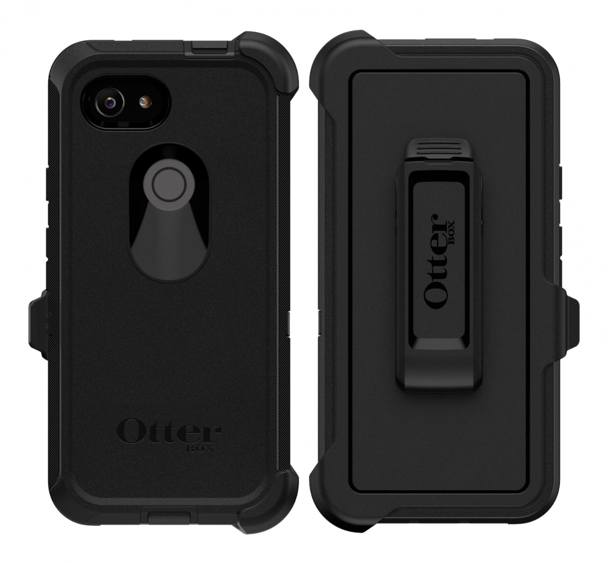 Чехол противоударный с клипсой OtterBox Defender для Google Pixel 3a XL (6") Black