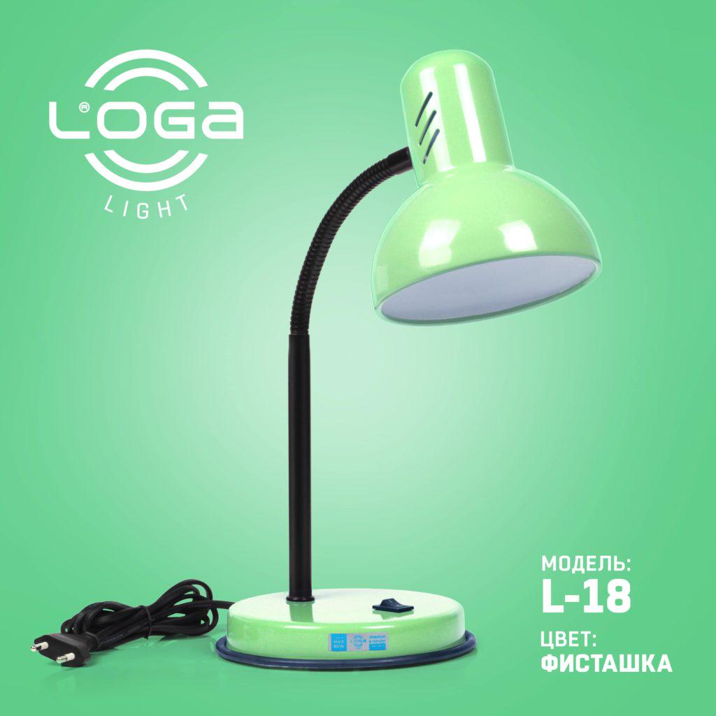Лампа настольная Loga L-18 Фисташковая (9276) - фото 2