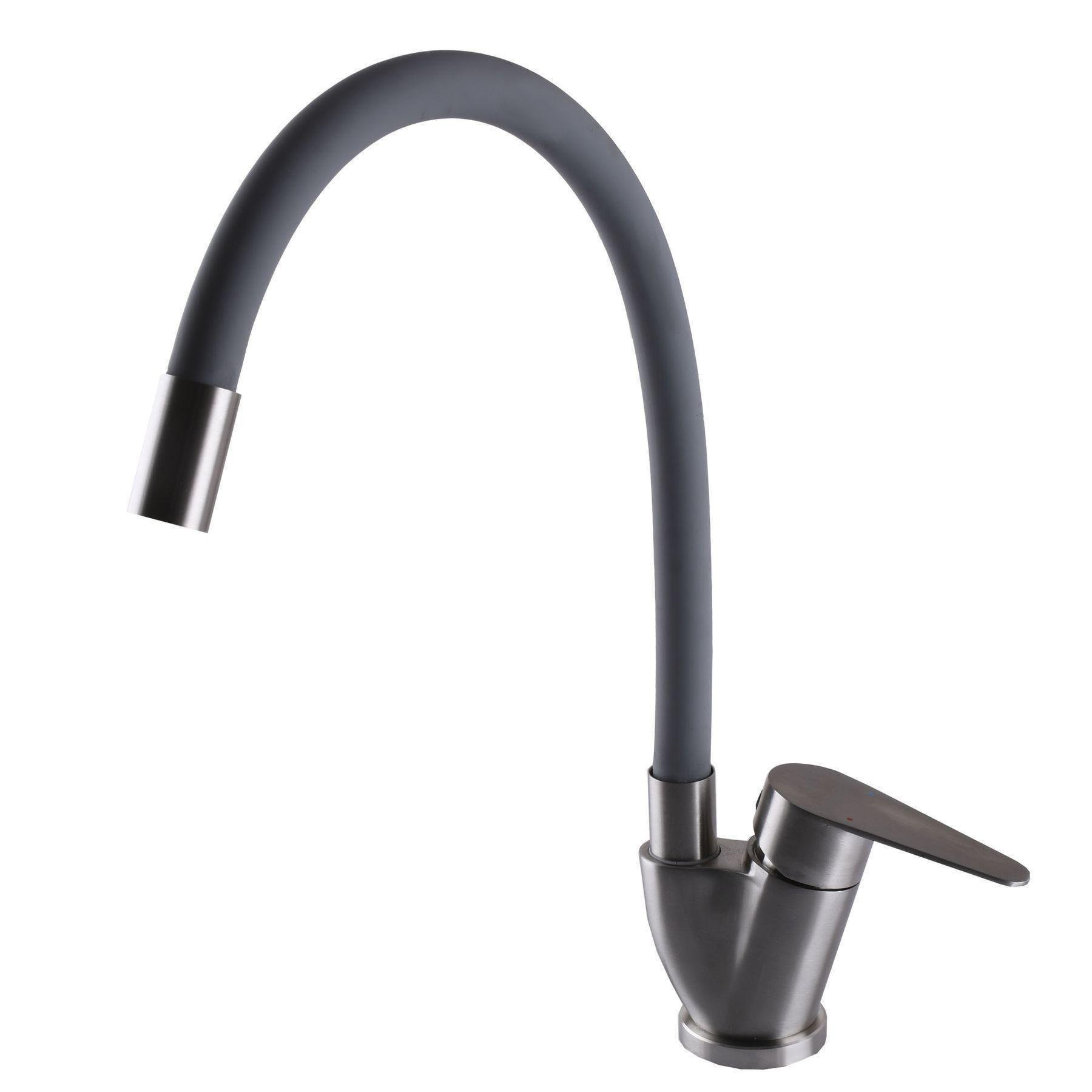 Смеситель для кухни с гибким изливом MixMIRA MAIN MSM-203SG Сатин/Серый (20481) - фото 1 Смеситель для кухни с гибким изливом MixMIRA MAIN MSM-203SG Сатин/Серый (20481) - фото 1