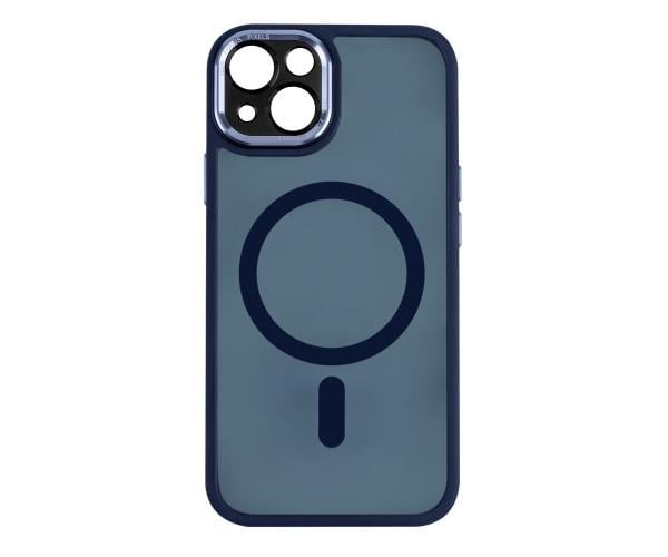 Чехол накладка TPU + PC + Metal Calais with MagSafe для iPhone 13 Dark Blue