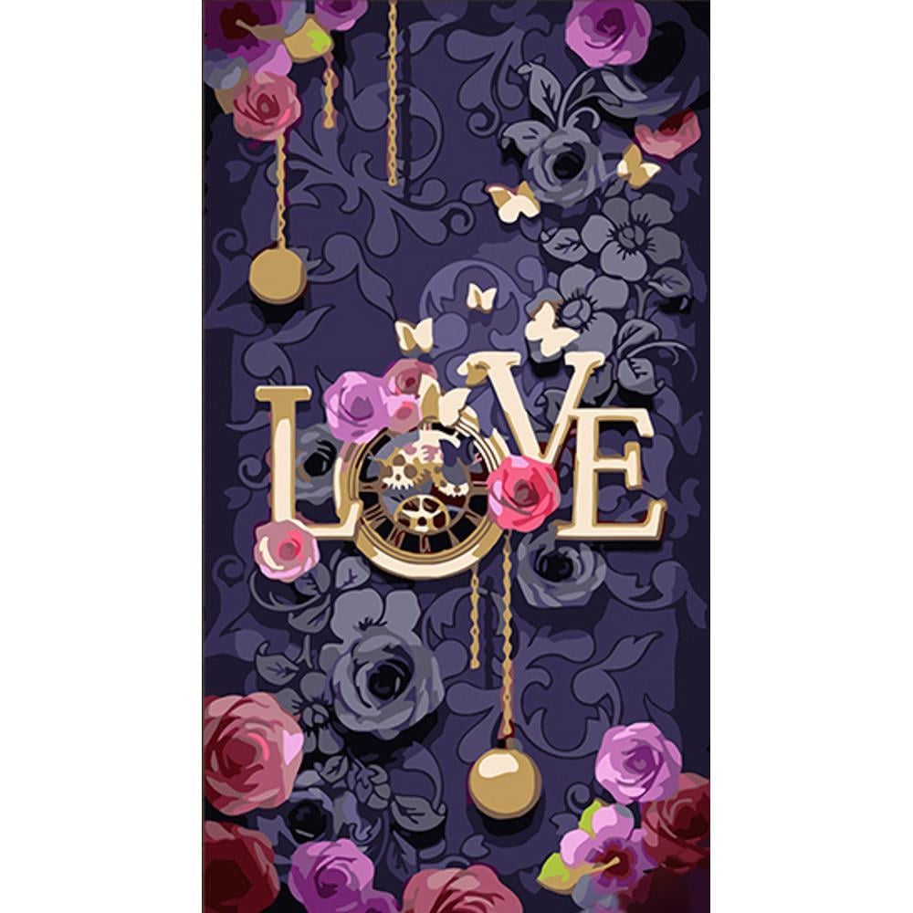 Картина по номерам Strateg Love flowers 50х25 см (WW240)