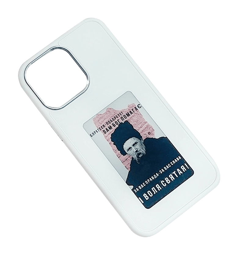 Чехол с технологией E-ink Screen Case for iPhone 15 Pro Silver