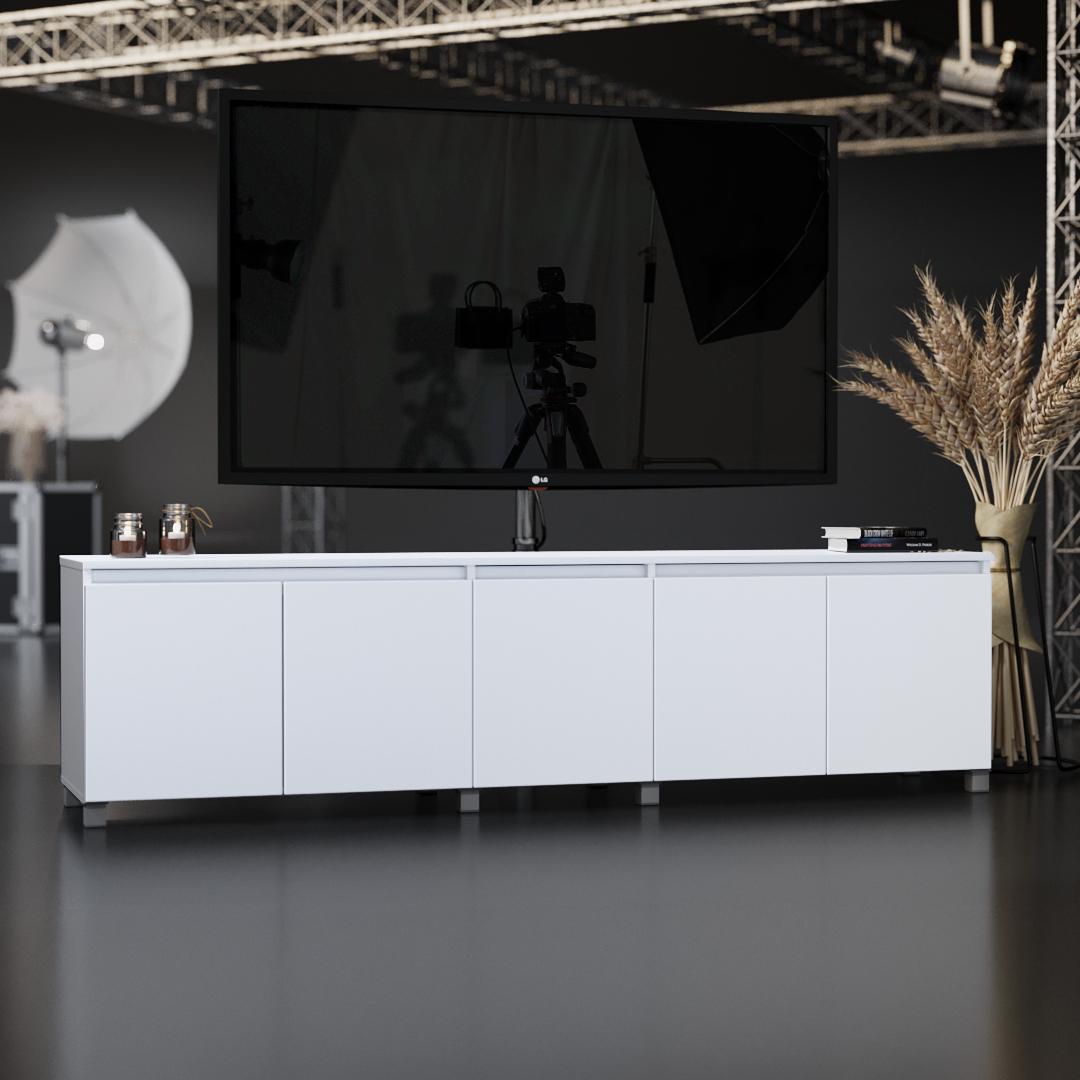 Тумба ТВ DiPortes Капрі К-235 200/53/40 см Білий (01275)