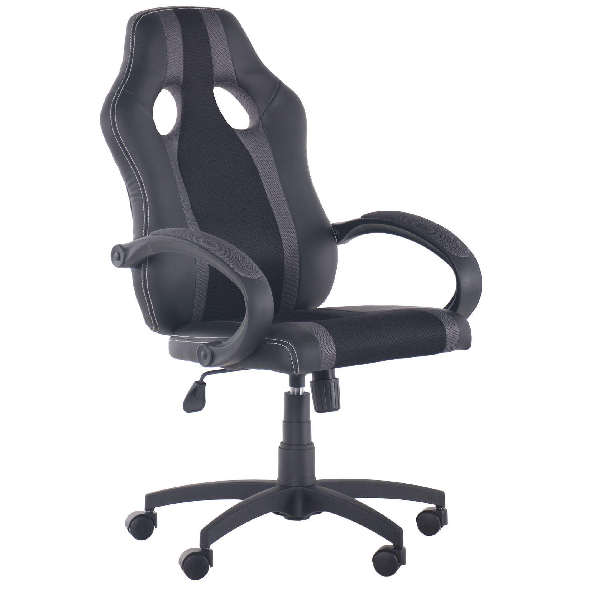 Геймерське крісло AMF Shift 1020+130х610х670 Чорний/Сірий