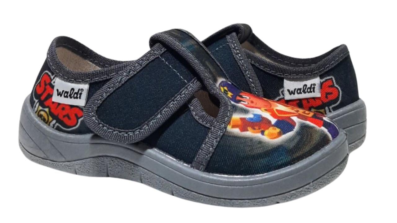 Тапочки для хлопчиків Waldi 360-606/27 на липучках р. 27 Сірий