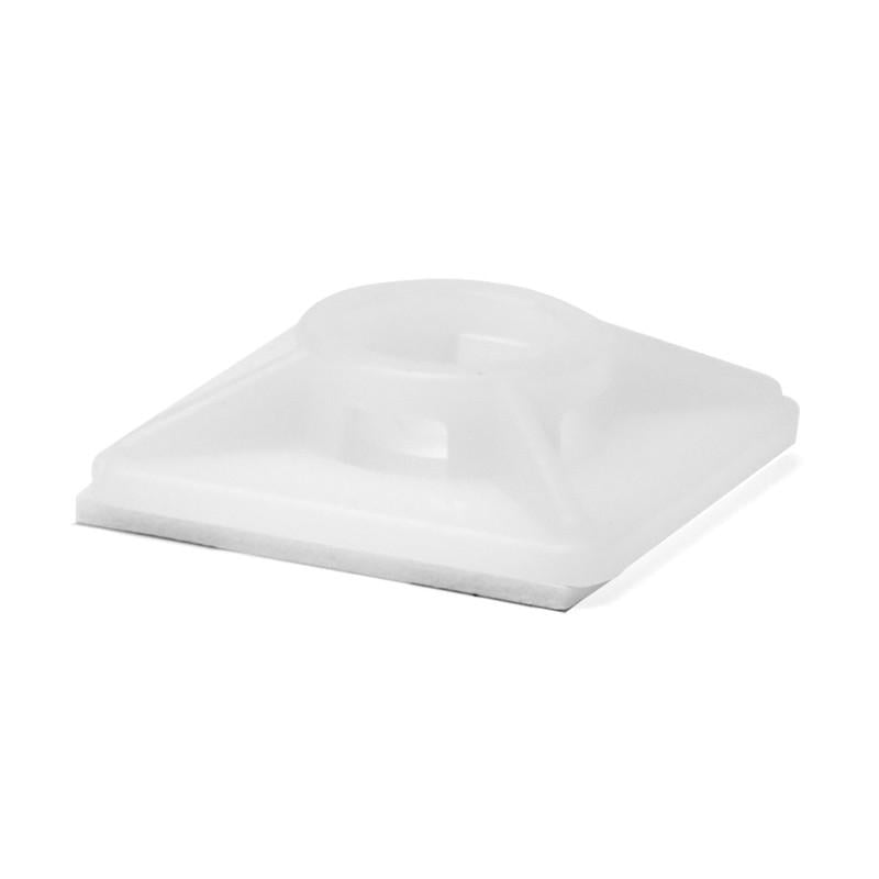 База для двух хомутов/стяжек ДКС Quadro 27х27 мм клеевая АБС-пластик 1 шт. Белый (25473)