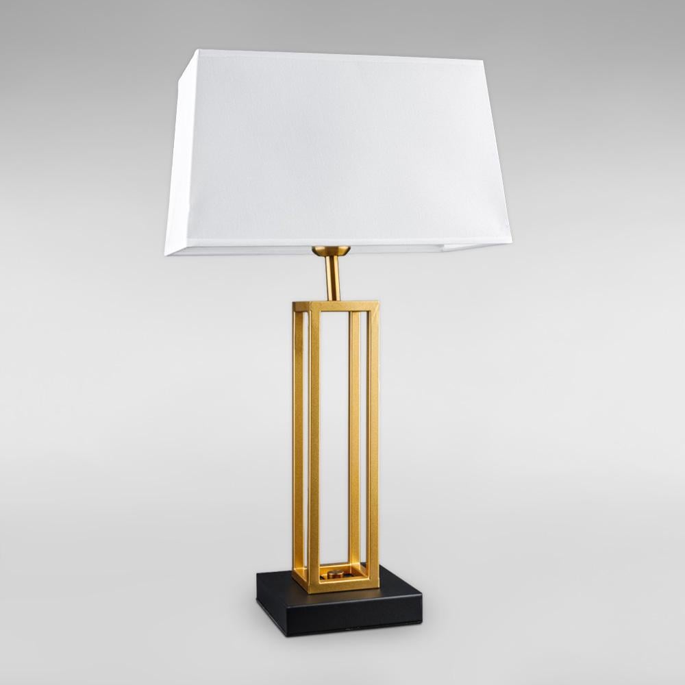 Лампа настольная с абажуром Light House DL-18877/1T Черный/Золотой/Белый