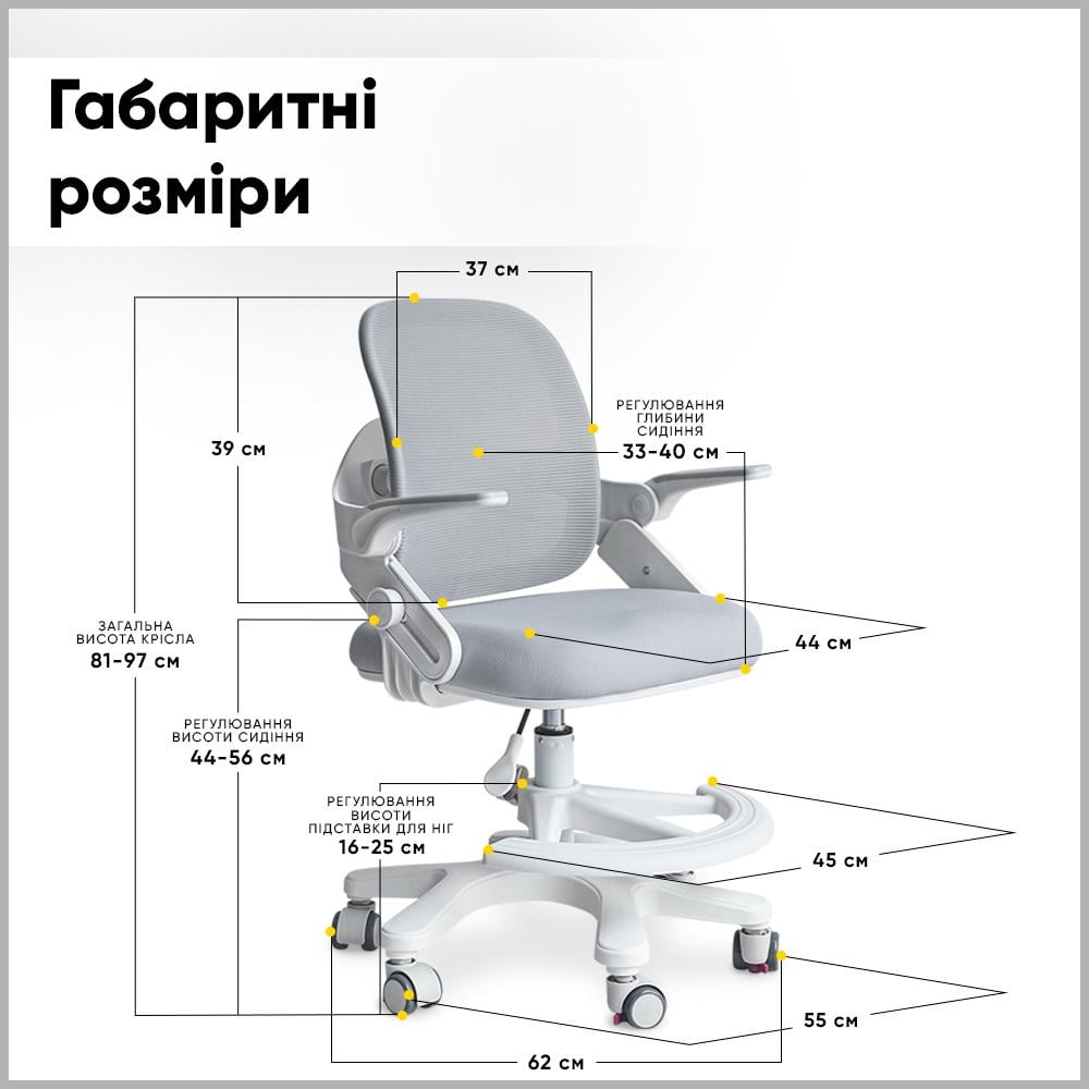 Кресло детское Mealux Neo Air Grey (Y-308 G) - фото 3