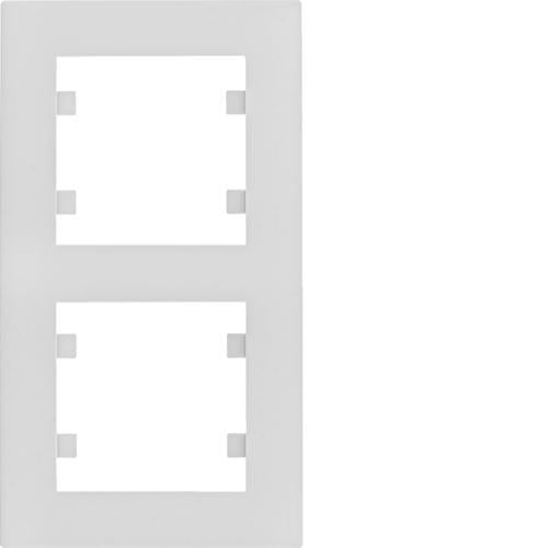 Рамка 2-постовая Hager Lumina-Intens вертикальная 158,5х87,4х10,4 мм Белый (WL5620)