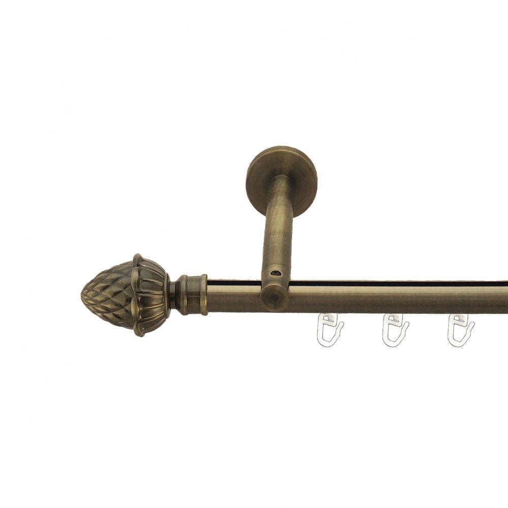 Карниз Orvit Цинара металевий однорядний циліндр+профіль 16 см профільна труба 19 мм 400 см Антик (7218086)