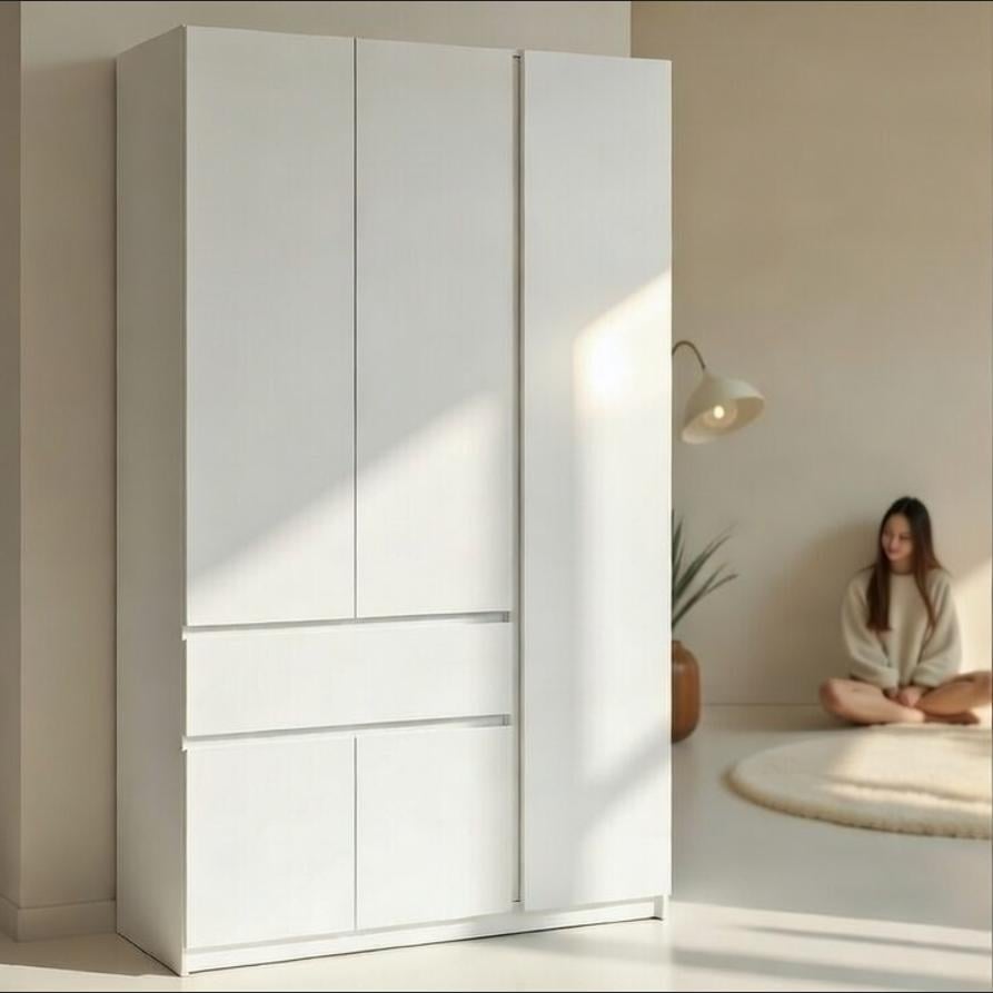 Шкаф Мастер Форм Брайт телескопические направляющие правосторонний 1221х520х2000 мм Белый (20463)