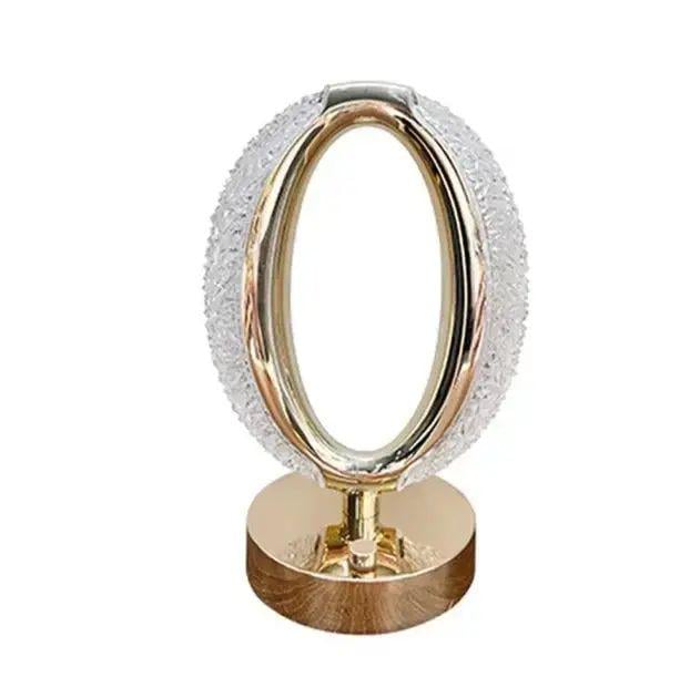 Настольная лампа ночник Crystal Diamond RGB 5 Вт 2000 мАч аккумуляторная с зарядкой от USB сенсорная 21,5х13,7 см