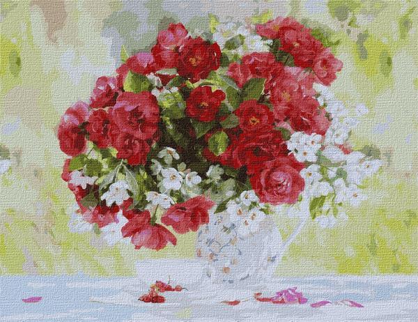 Картина по номерам Идейка Цветы Цветущее удовольствие 50х65 см в термопакете (KHO13118)