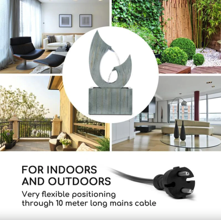 Фонтан садовый KLARSTEIN Blumfeldt Trumpet Flow с LED-подсветкой/тихой циркуляцией воды и энергосберегающим насосом (10033430) - фото 4