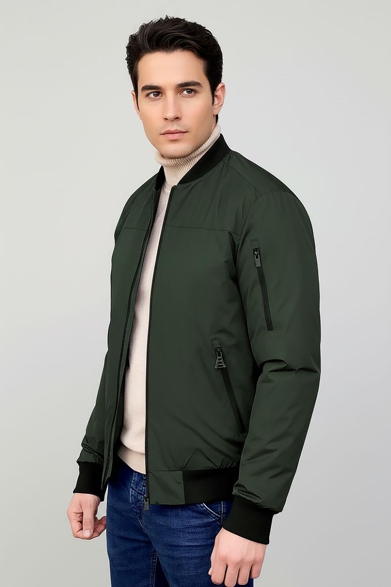 Куртка-бомбер мужская р. 62 Темно-зеленый (SB-25285-green)
