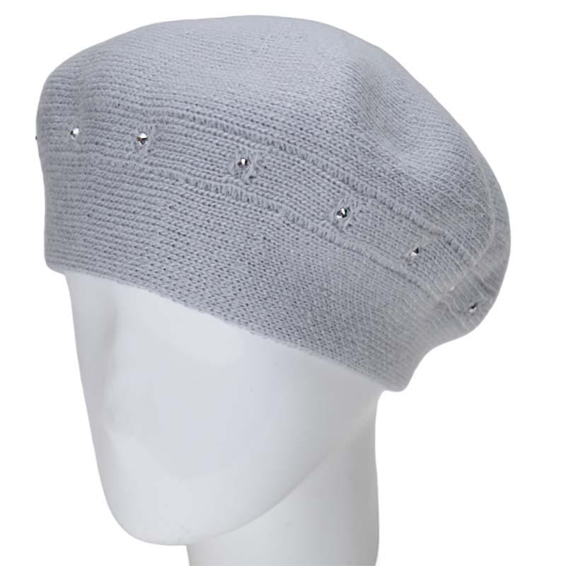 Берет женский Lirus Лорен двойной полушерстяной Серо-голубой (119048)