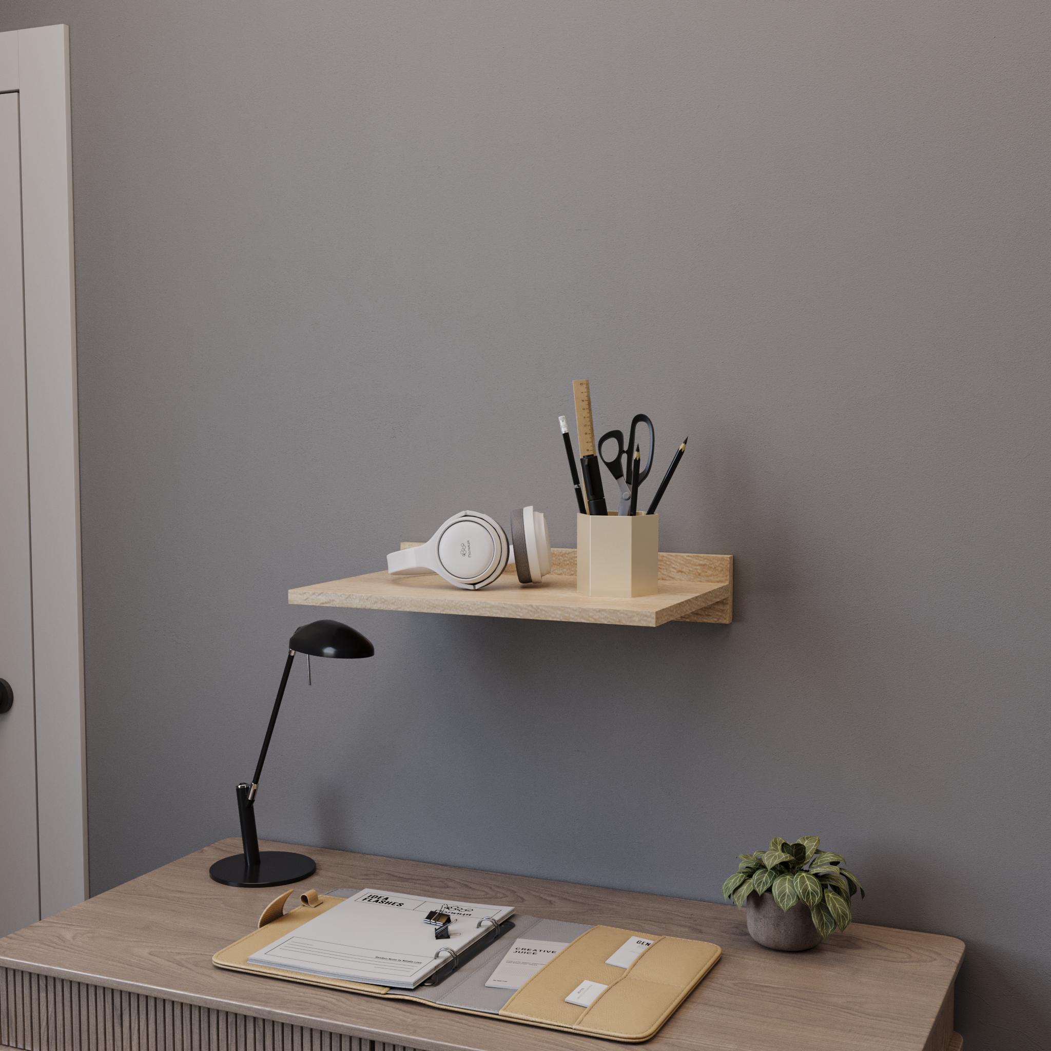 Полиця навісна для офісу/дитячої 440х80х280 мм Дуб Сонома (PN-44)