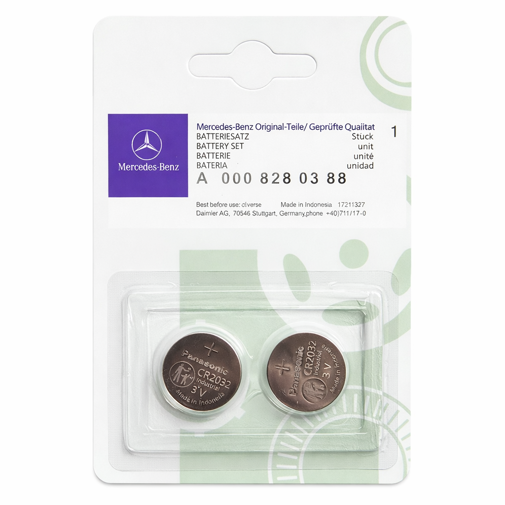 Батарейка литиевая CR2032 3V для ключа Mercedes A0008280388 2 шт.