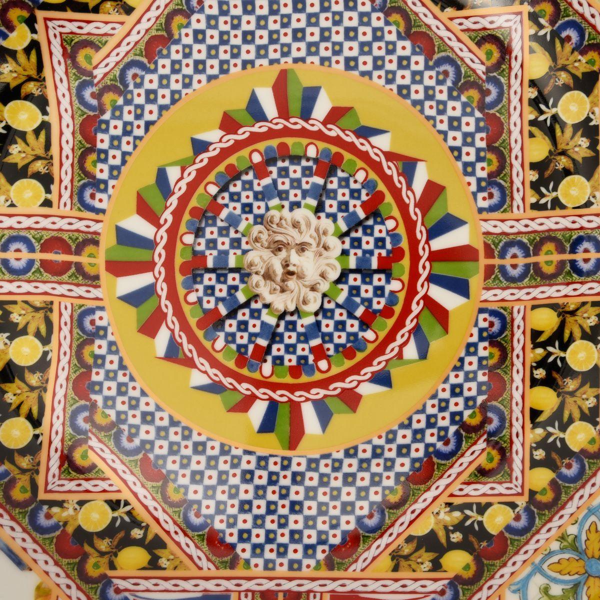 Фруктівниця Palais Royal Santa Rosalia з яскравим малюнком з порцеляни 15х35 см (37048) - фото 4