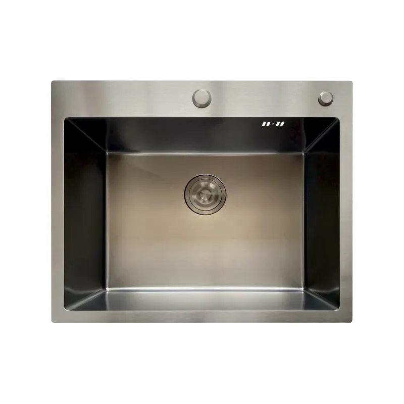 Мойка для кухни MIXXUS MH6050 Micro Decor 3.0/0.8 из нержавеющей стали Графит (MI8221)