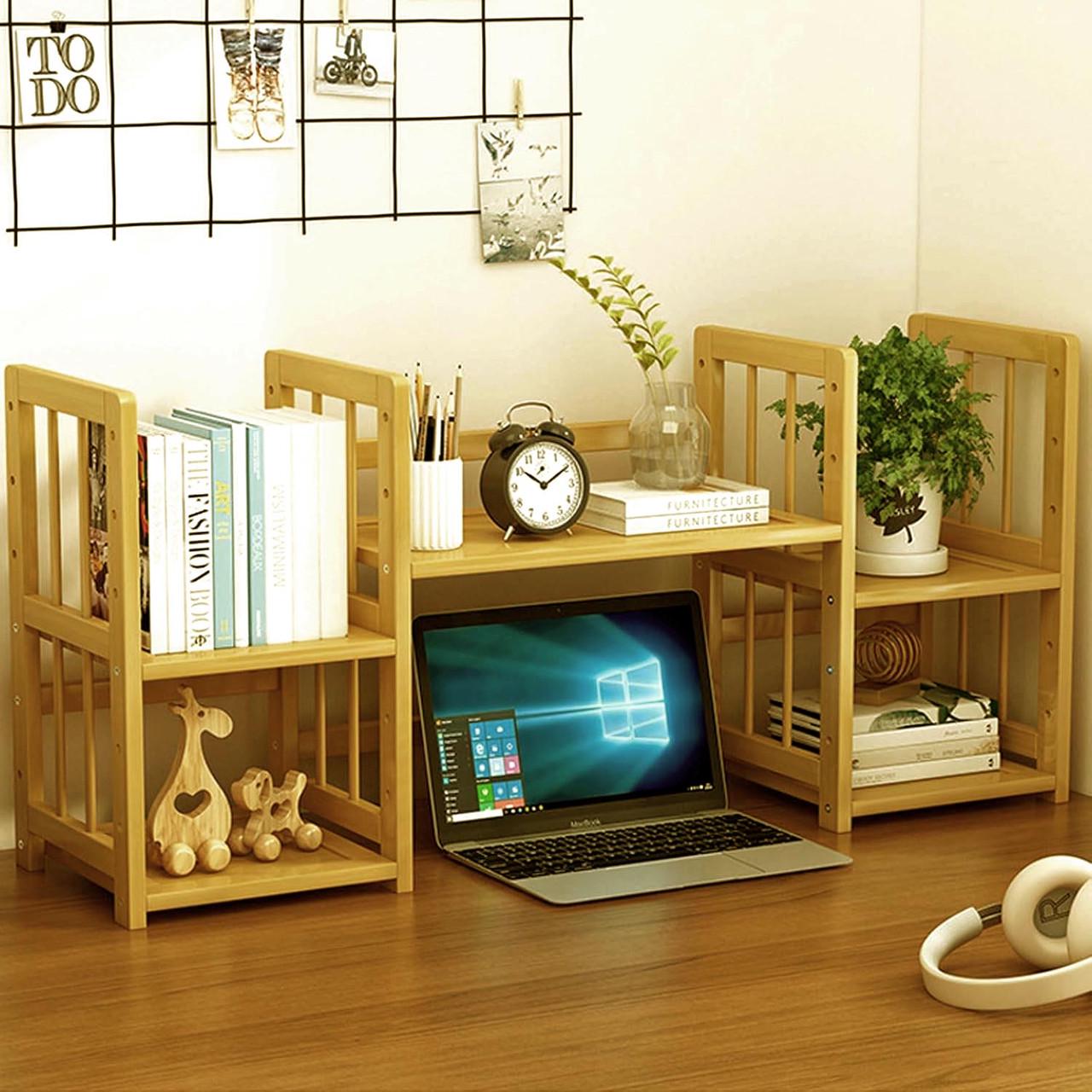 Полка-надстройка настольная из дерева Анкор карри (АКД-011003)