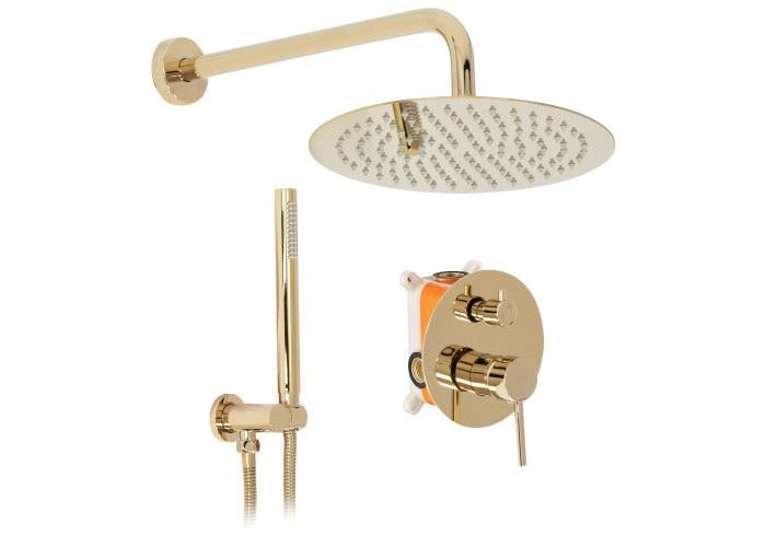 Душевой гарнитур Rea LUNGO Золотой (Rea-P4110)