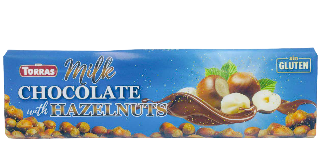 Шоколад Торрас молочный с фундуком Torras milk hazelnuts 300 г
