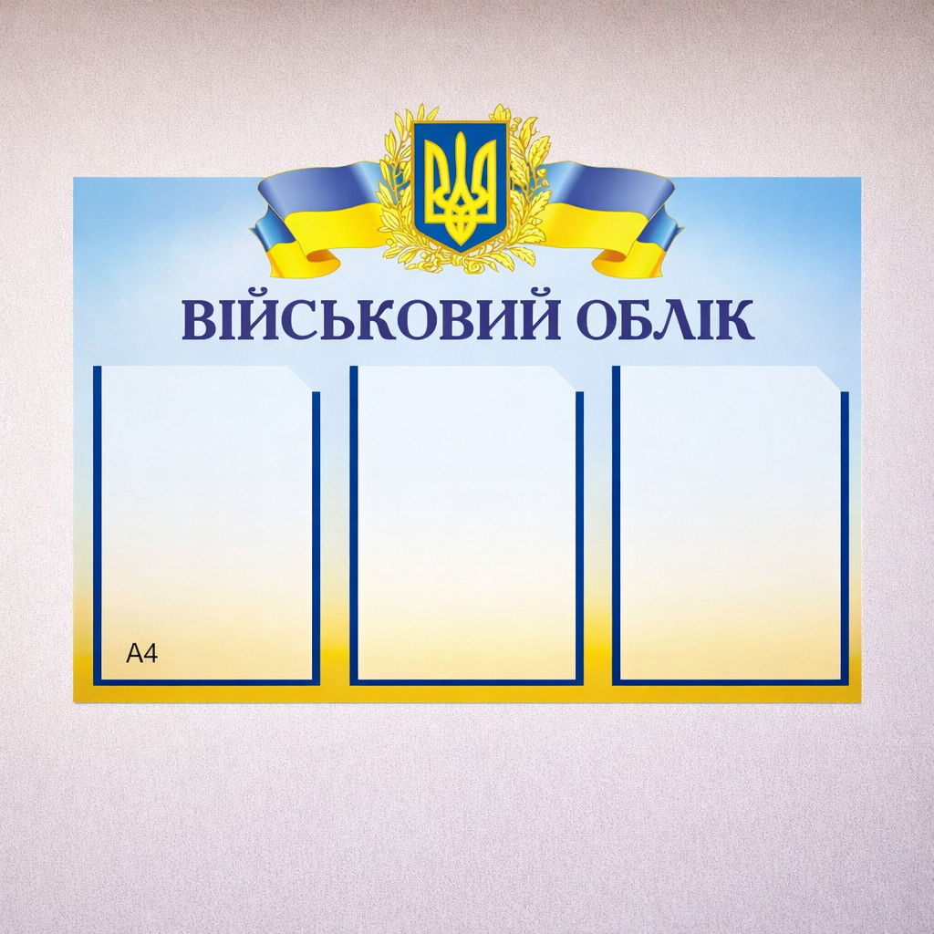 Стенд "Військовий облік" с карманами (33033877)