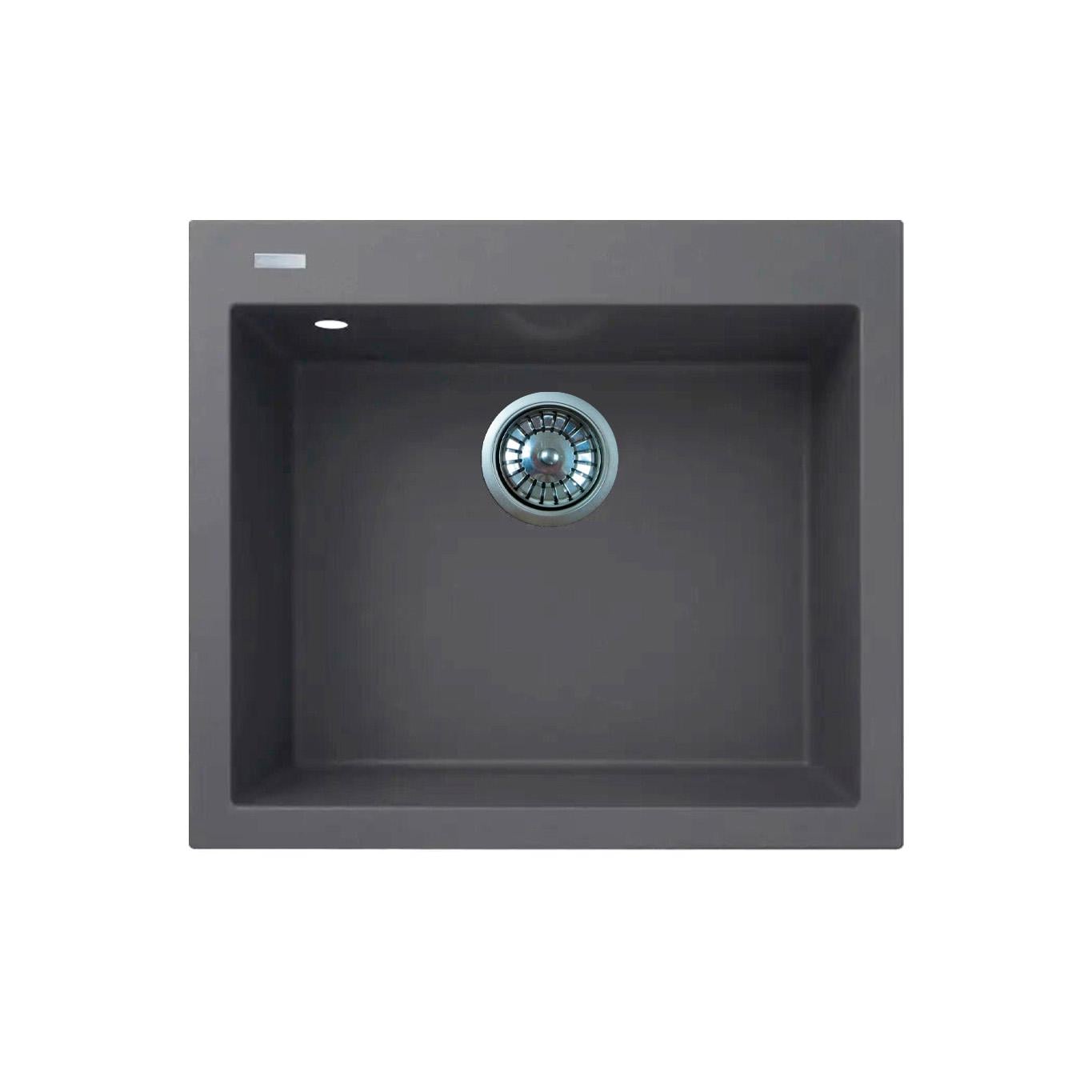 Мийка кухонна без крила Adamant Univer 560x500x200 мм штучний камінь врізна Сірий (4824296102104)