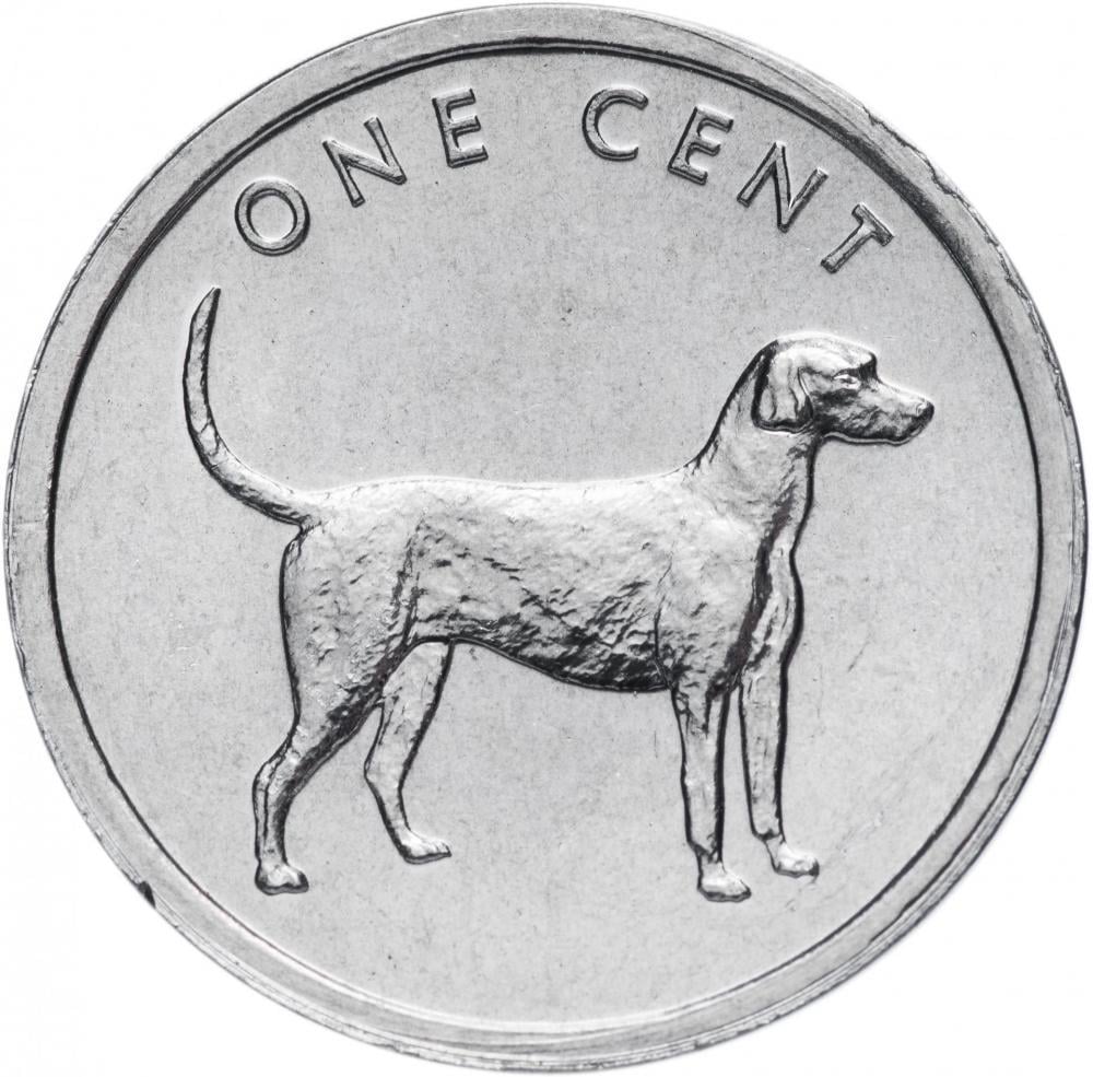 Коллекционная монета Острова Кука 1 цент 2003 Собака Легавая UNC (KM#421)