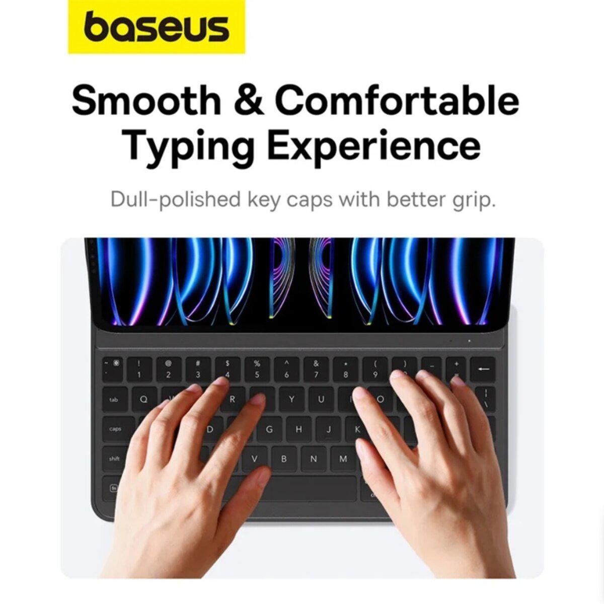 Чехол-клавиатура BASEUS Brilliance для iPad Mini 6 8,3" Bluetooth 5.3 300 mAh Black (P40112602111-01) - фото 5 Чехол-клавиатура BASEUS Brilliance для iPad Mini 6 8,3" Bluetooth 5.3 300 mAh Black (P40112602111-01) - фото 5