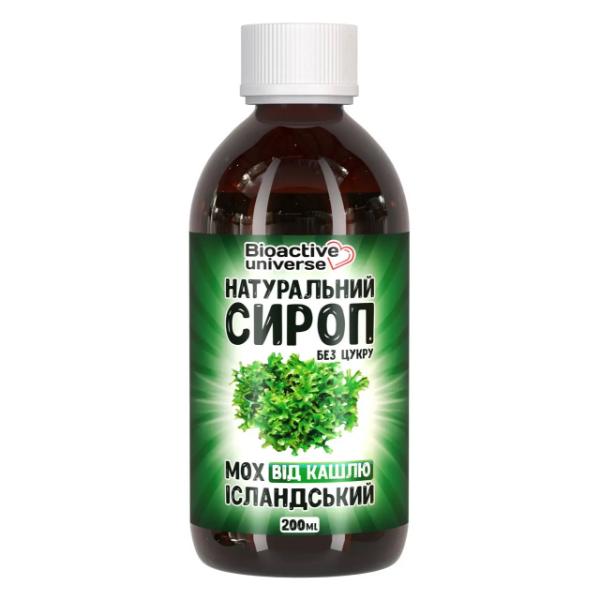 Комплекс для профилактики дыхательной системы Bioactive Universe Мох сироп без сахара 200 мл 40 порций (000026479)