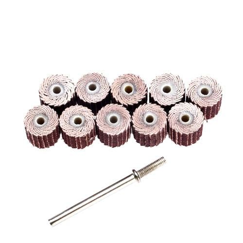 Набір із 10 пелюсткових кіл 10x10мм 240 грит для гравера з тримачем