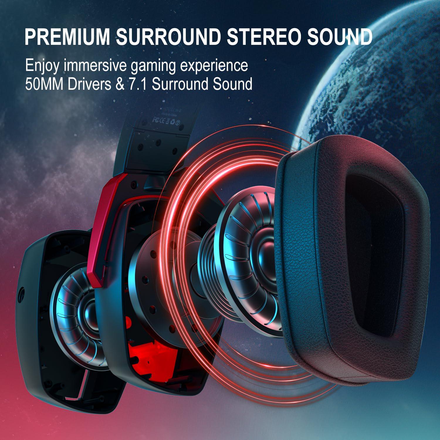 Наушники геймерские Kotion Each H-6 с поддержкой объемного звука 7,1 Черно-красный (2374) - фото 8 Наушники геймерские Kotion Each H-6 с поддержкой объемного звука 7,1 Черно-красный (2374) - фото 8