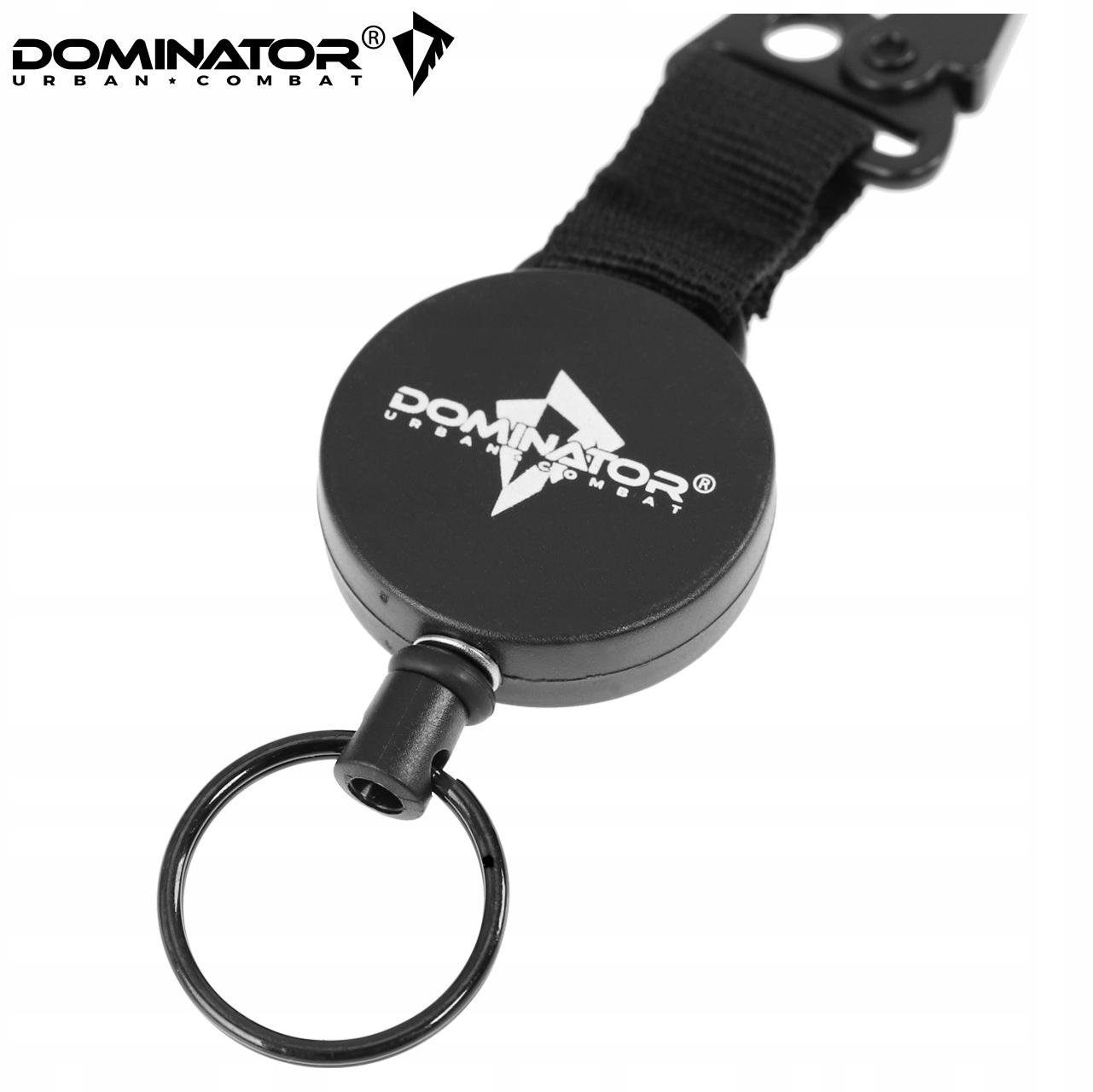 Брелок витяжний ретрактор Dominator з карабіном і сталевим тросом 60 см Чорний (2251) - фото 5 Брелок витяжний ретрактор Dominator з карабіном і сталевим тросом 60 см Чорний (2251) - фото 5