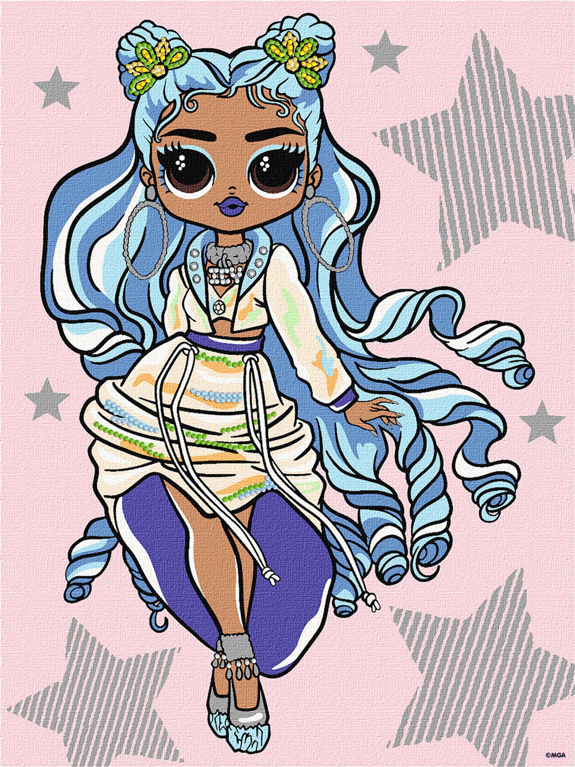 Картина за номерами для дітей Ideyka LOLSurprise! OMG Fashion show Missy Frost зі стразами КНО6273 30x40 см (MTT-195461)