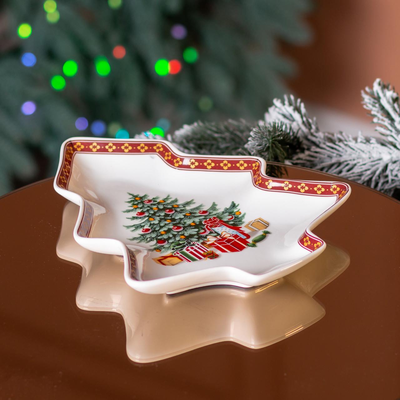 Блюдо сервировочное Christmas фигурное 25,5х21 см (HP-SD-1) - фото 6