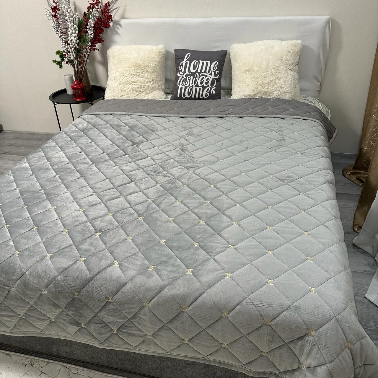 Покрывало на кровать велюровое полуторное 150x210 см Светло-серый (28821652) - фото 9 Покрывало на кровать велюровое полуторное 150x210 см Светло-серый (28821652) - фото 9