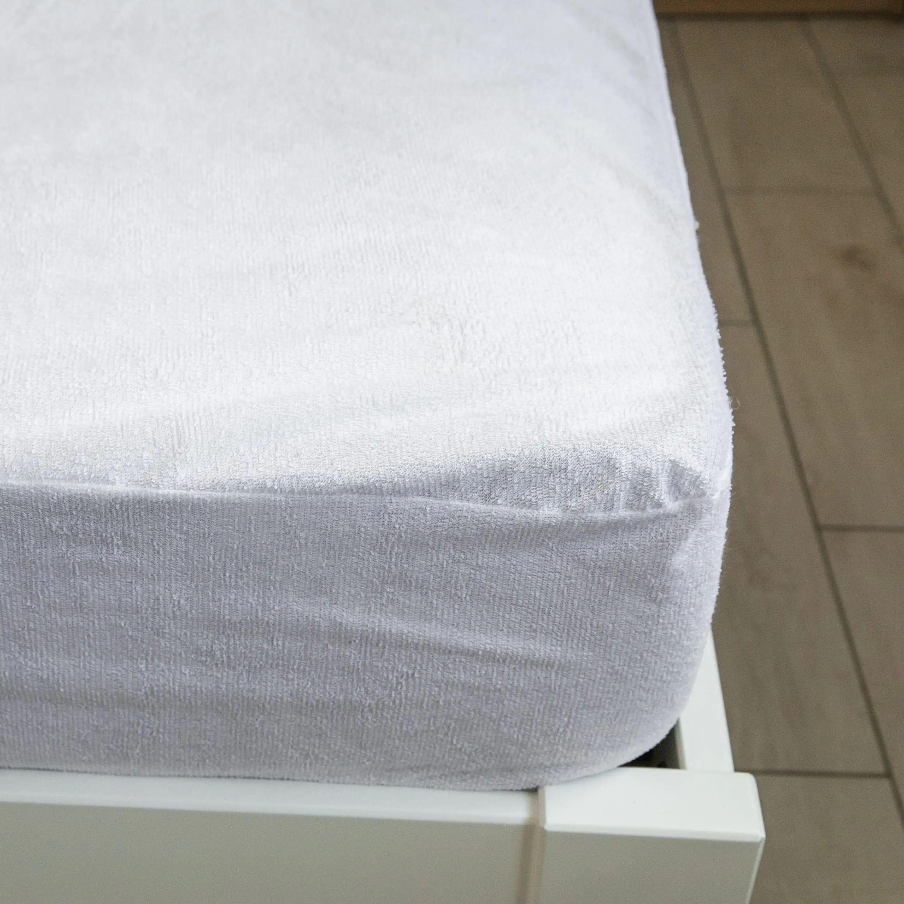 Простирадло-чохол водонепроникне гіпоалергенне ТЕП Бамбук махрове 140x200x30 см Білий (15220140200)