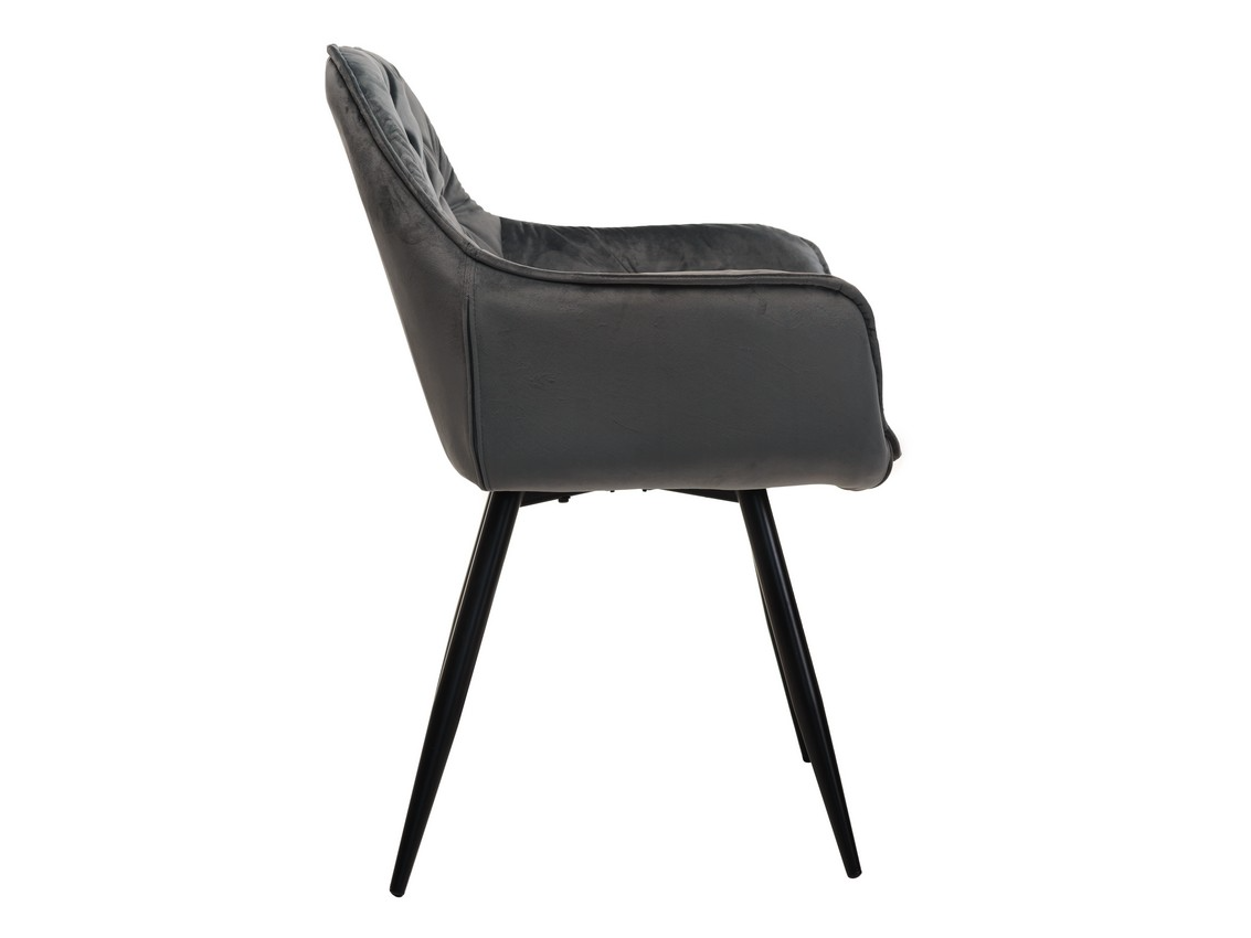 Стул обеденный Vetro Серый велюр/Черный (M-65) - фото 2 Стул обеденный Vetro Серый велюр/Черный (M-65) - фото 2