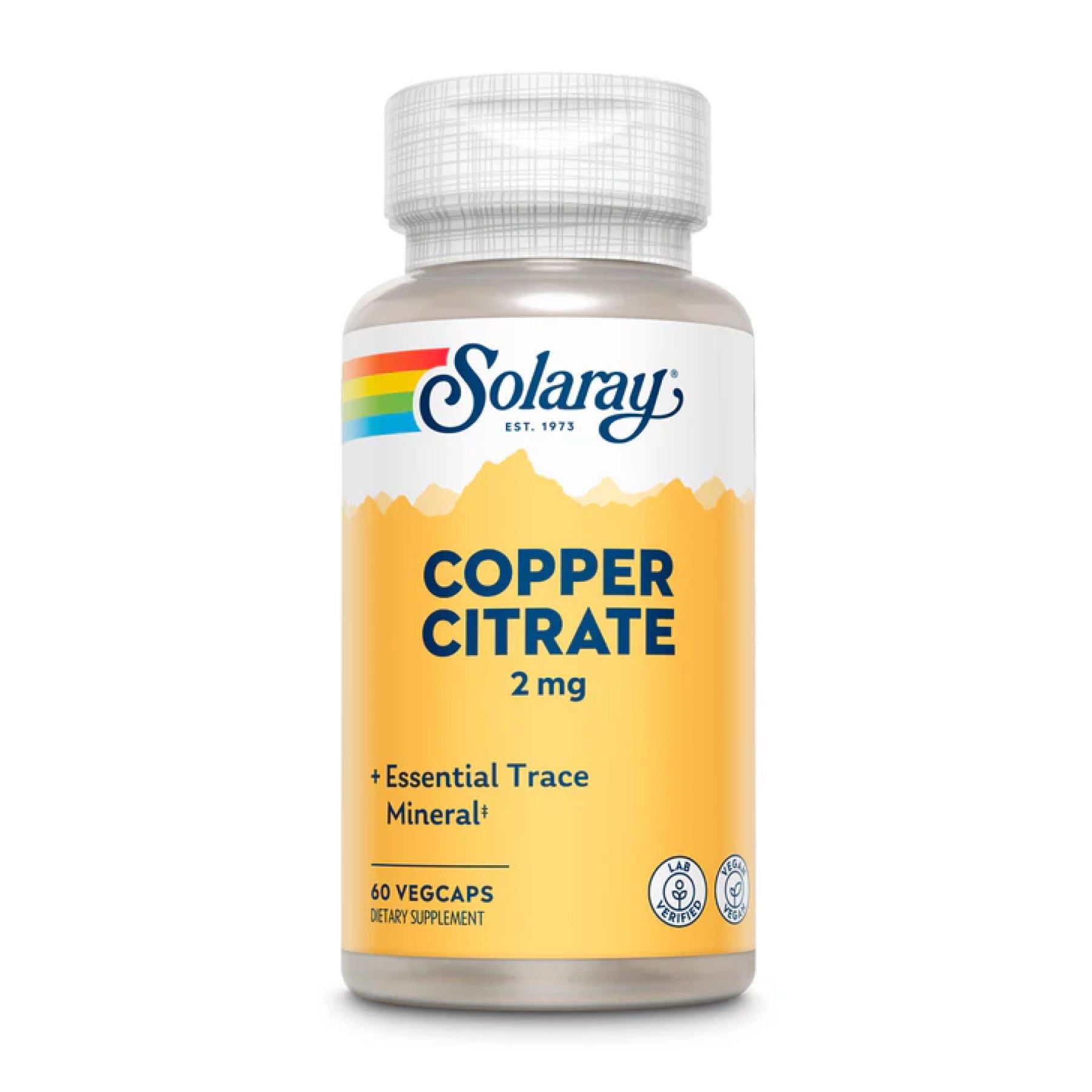 Натуральная добавка Copper Citrate 2 mg 60 vcaps (2023-10-3013)