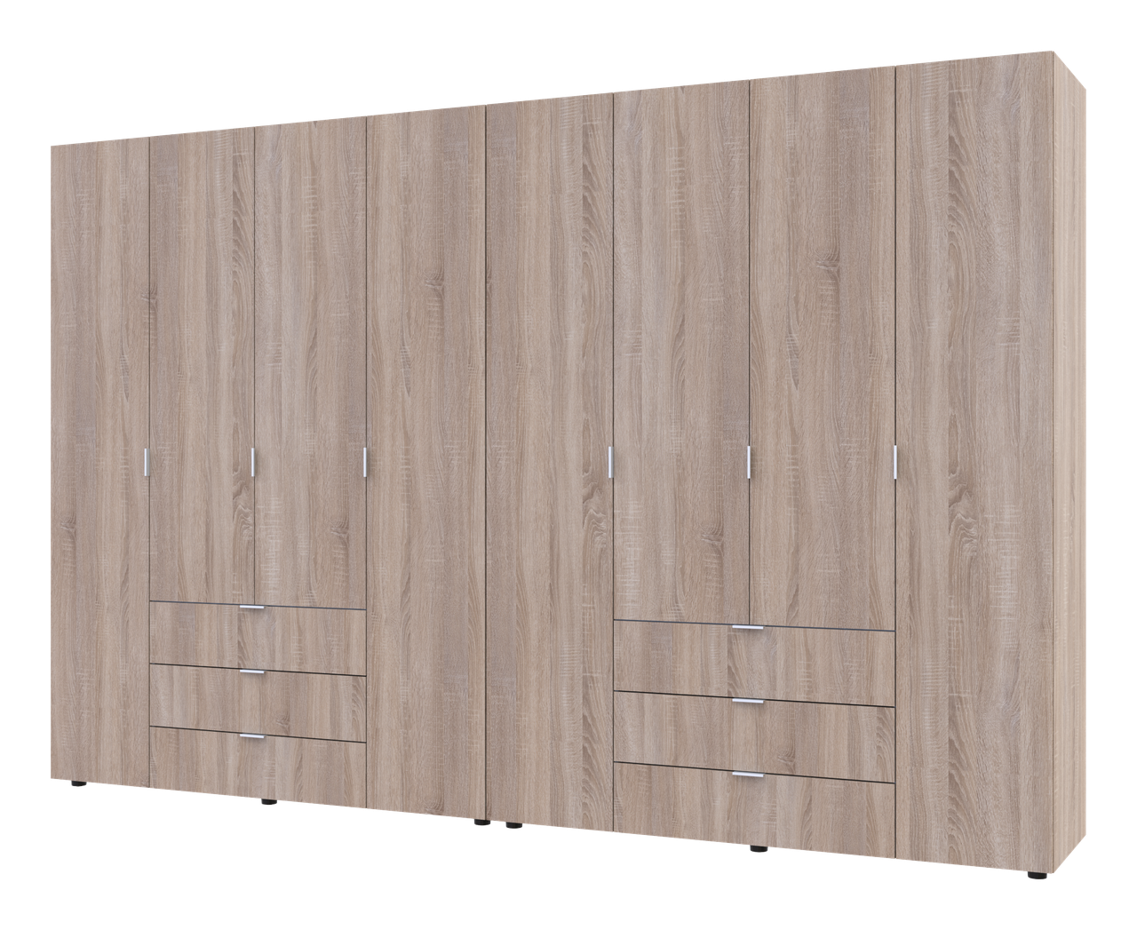 Шкаф распашной для одежды Doros Гелар комплект Cонома 4 + 4 ДСП 310х49,5х203,4 см (42002129)
