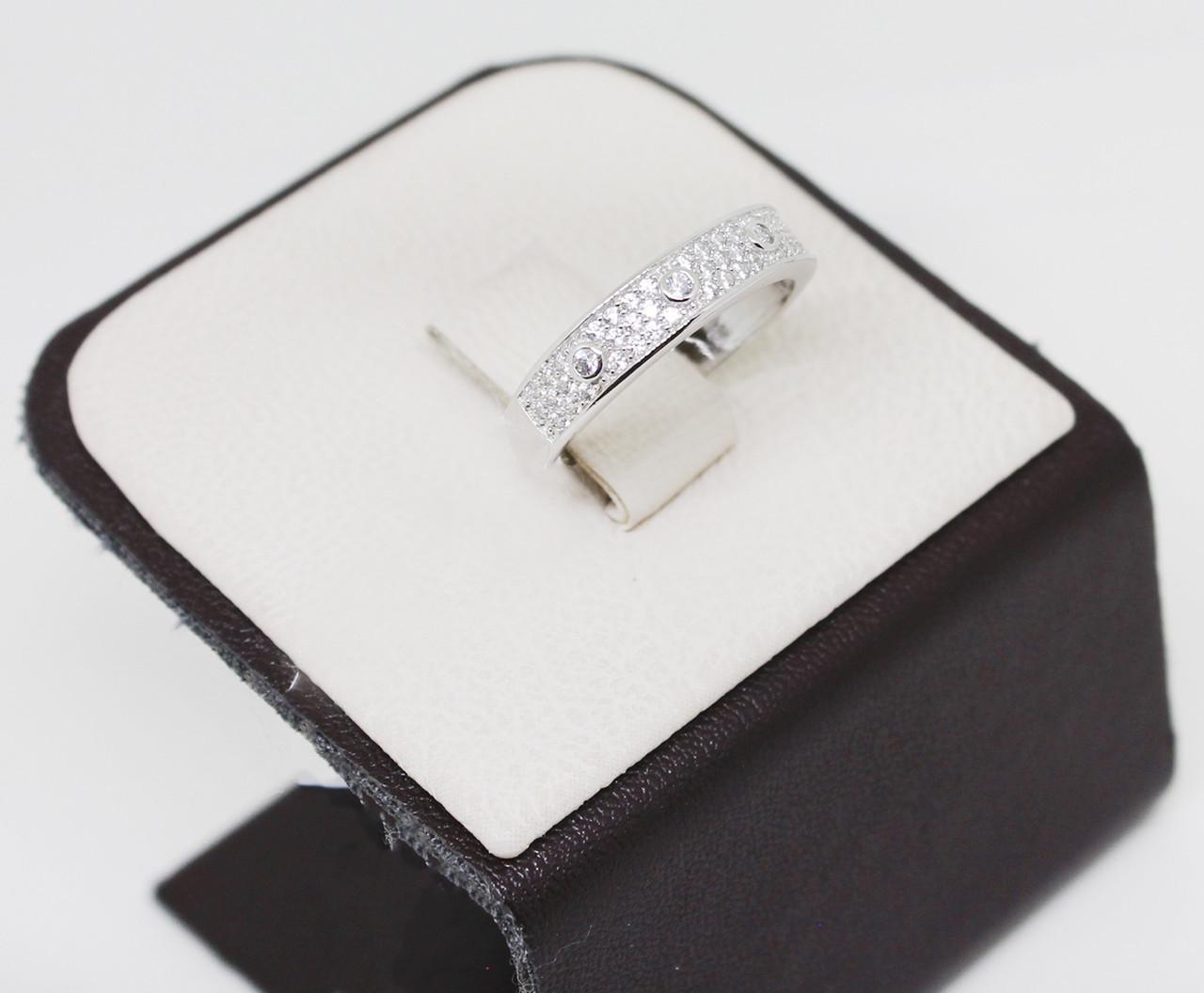 Кольцо серебряное с кубическим цирконием р. 18 2,65 г (1532850637)