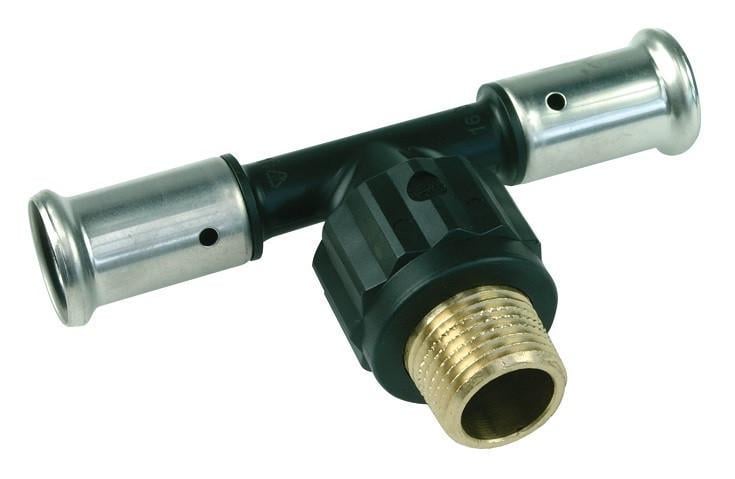Пресс-тройник с наружной резьбой HENCO пластмасса 40х1"х40 (14PK-400640)