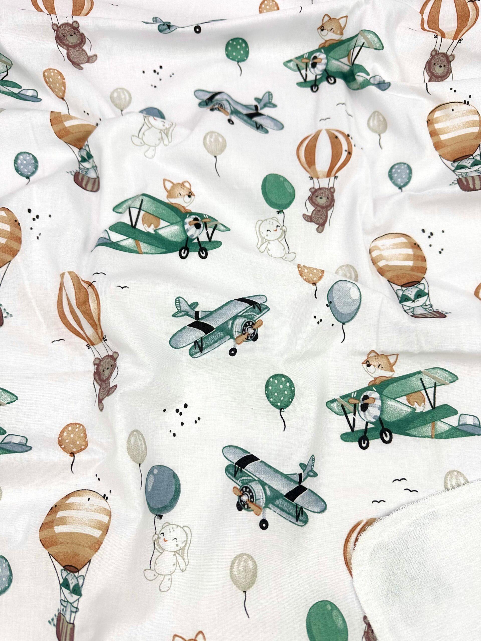 Пеленка многоразовая Зверюшки на самолетках №34 непромокаемая (142960)