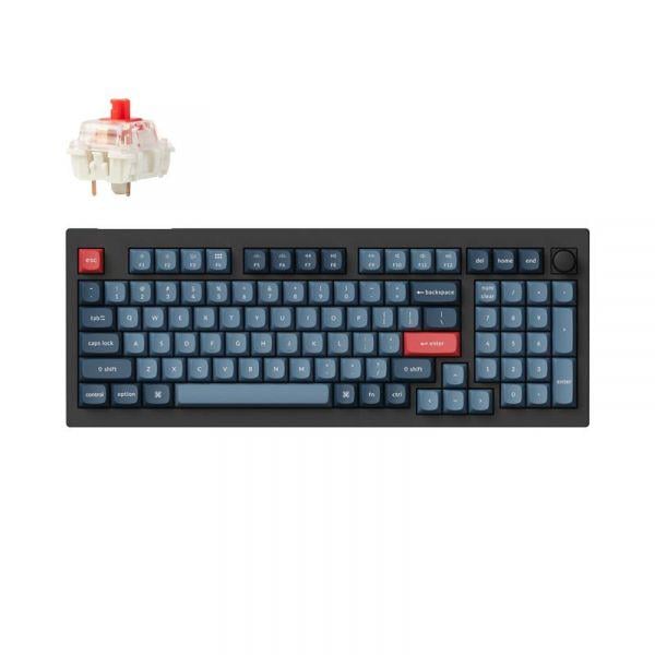 Клавиатура Keychron V5 Max Gateron Jupiter Red WL/BT/USB-A Hot-Swap QMK EN/UKR RGB Black (V5M-D1-UA)