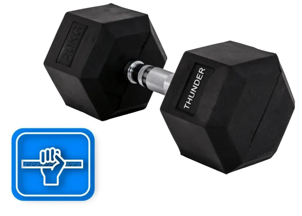 Гантель шестигранный Thunder 20 кг (HEXAGONAL-DUMBBELLS-20KG) - фото 4 Гантель шестигранный Thunder 20 кг (HEXAGONAL-DUMBBELLS-20KG) - фото 4